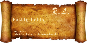 Rettig Leila névjegykártya